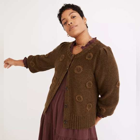 Madewell | Sweaters | Madewell Embroidered Edencroft Pleat Cardigan Nwt |  Poshmark